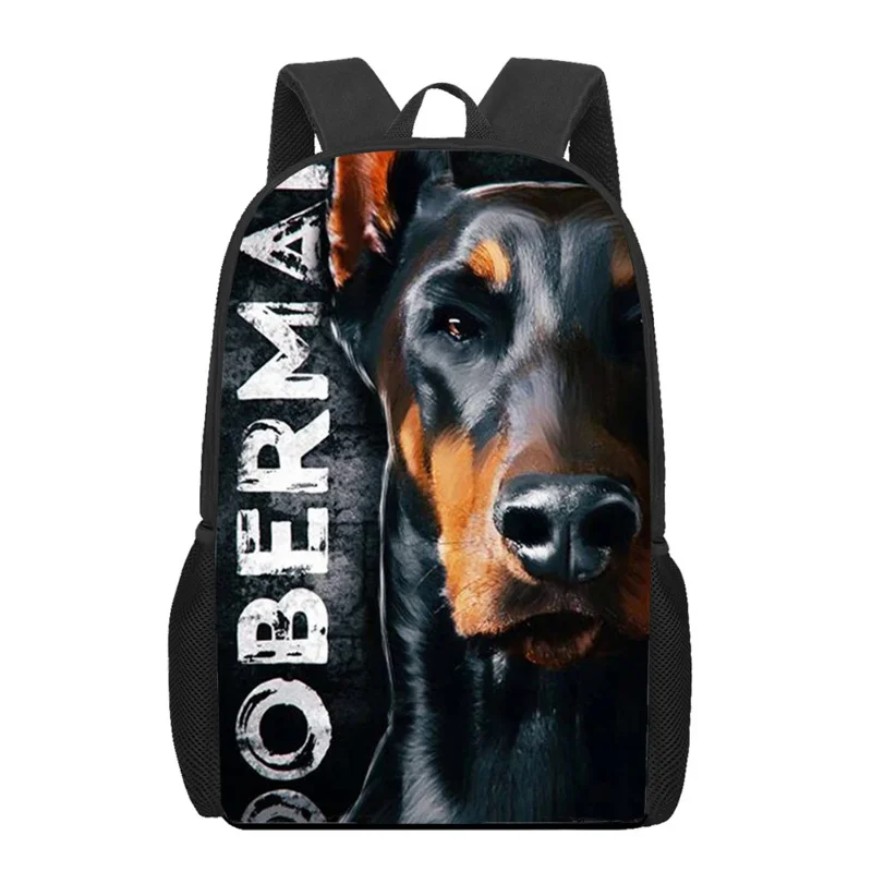 Cool Doberman Pet Dog 3D tornister tornister dla chłopców na co dzień torby na książki plecak na laptopa dla uczniów tornistry plecak podróżny