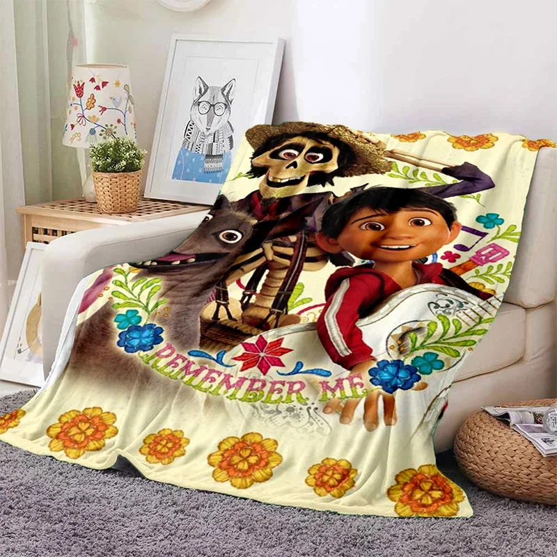 Cartoon 29 Style Coco Day of The Dead Disney Soft Flannel Blanket for Bed Bedroom Sofa Picnic,Throw Blanket for Outdoors Kids 3D
