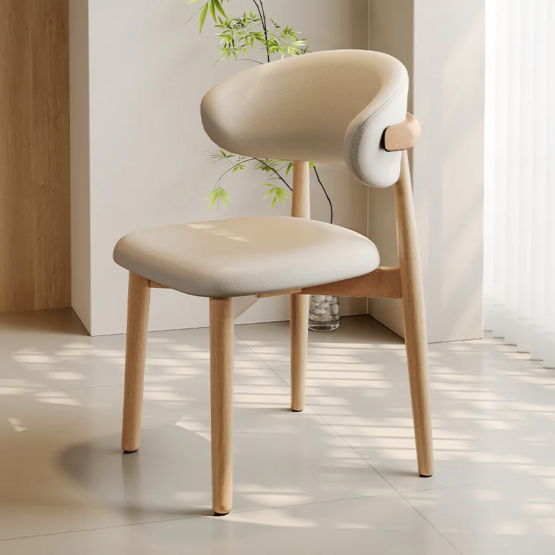 

Solid Wood Dining Chair Hotel Guest Dining Room Chairs Scandinavian Backrest Stools Chair For Dining Room