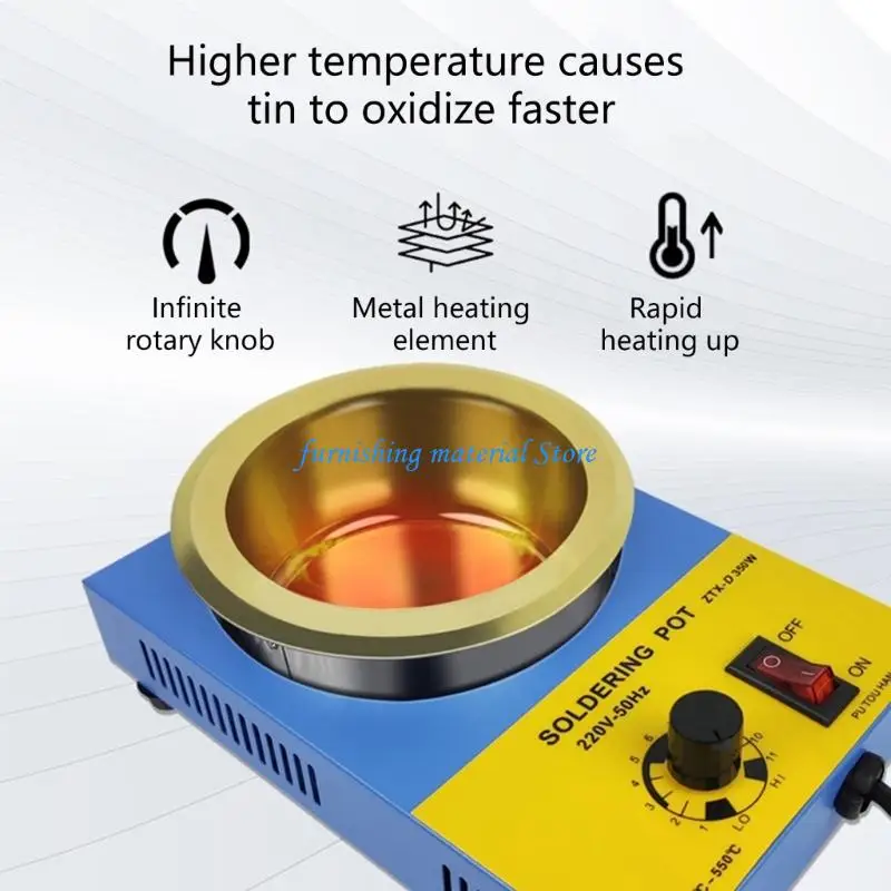 Y5GD 100℃-550℃ Adjustable Temperature Soldering Pot 160W With 500g Capacity Melting For Efficient Welding Tasks