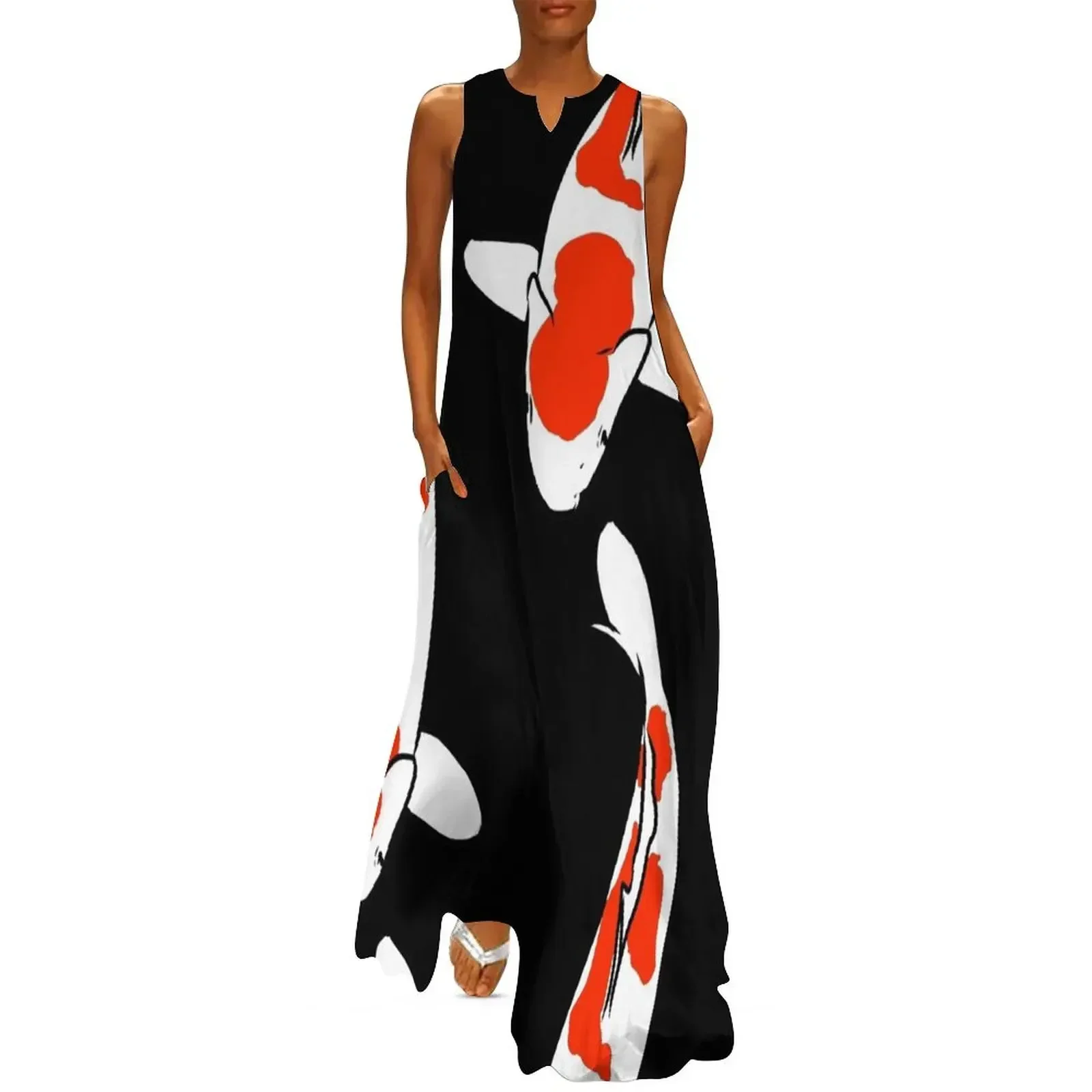 

Koi Fish Kujaku Long Dress women's evening dress 2025 prom dress 2025 dresses for prom Summer skirt