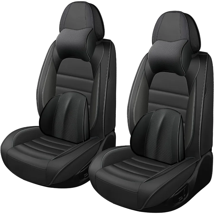 

Front Set Car Seat Covers for Kia Seltos 20212026 Waterproof StainResistant Seat Cover Premium Nappa Leather Seat Protectors wi