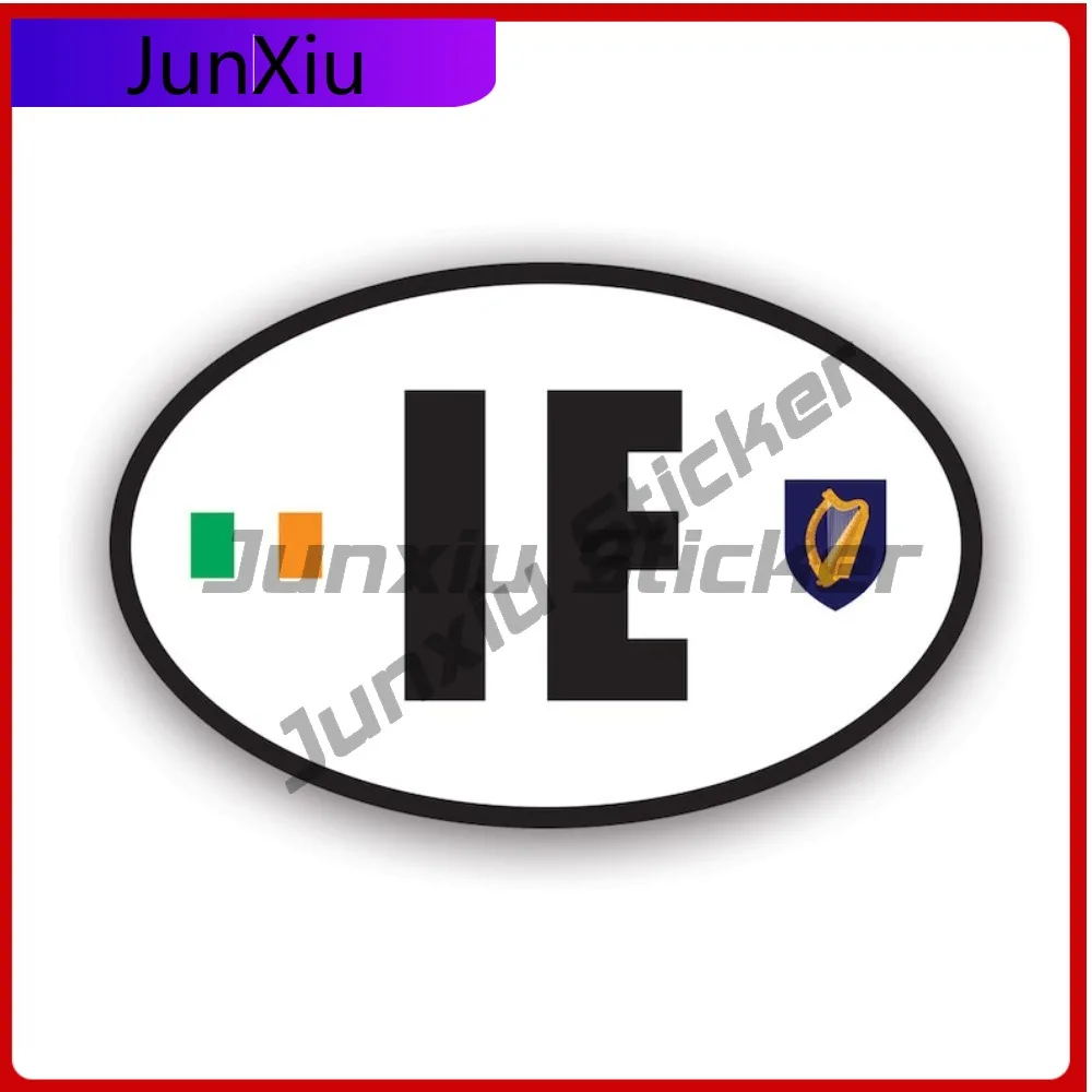 Ireland Oval Sticker Waterproof Outdoor Decals Funny Laptop Waterproof Vinyl Decal For Campers Fun High Quality Fun High Quality