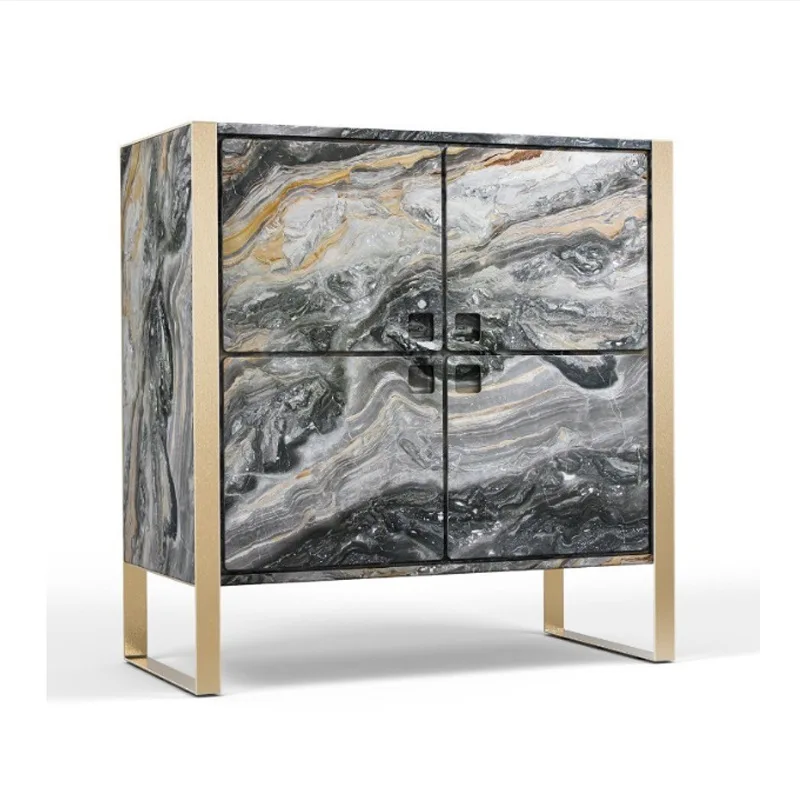 Natural marble Nordic chest cabinet light luxury atmosphere Italian locker