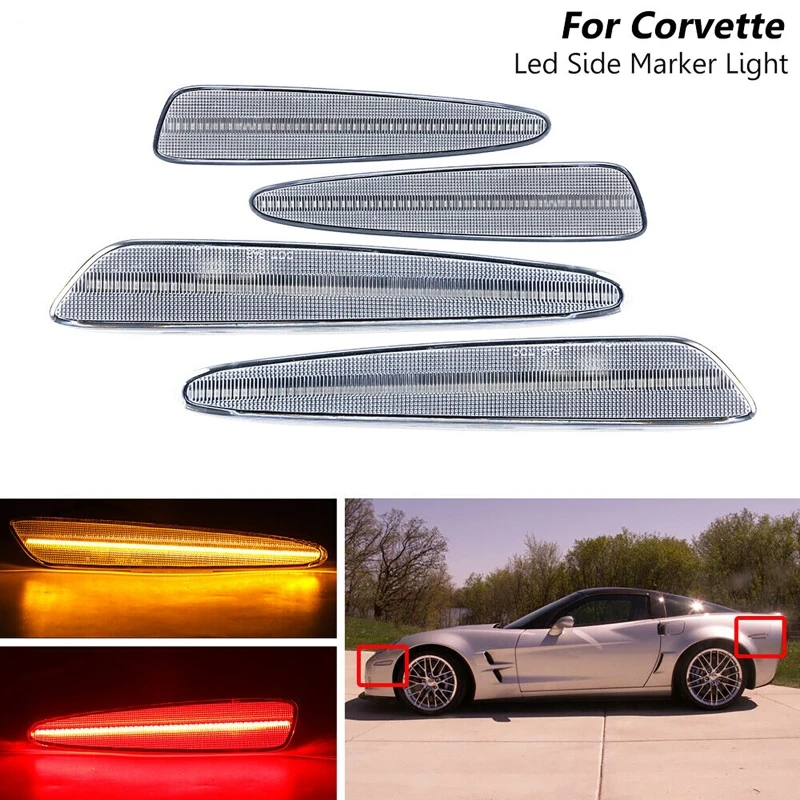 

4 шт./комплект, автомобильные фонари для Corvette C6 2005-2013