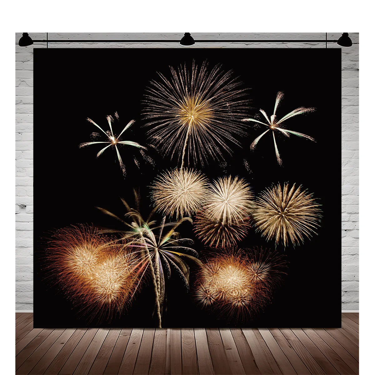  Christmas Tree String Lights Snowflake Gift Box Photography Background Fireplace Colorfast Photo Studio Backdrops JQ-02