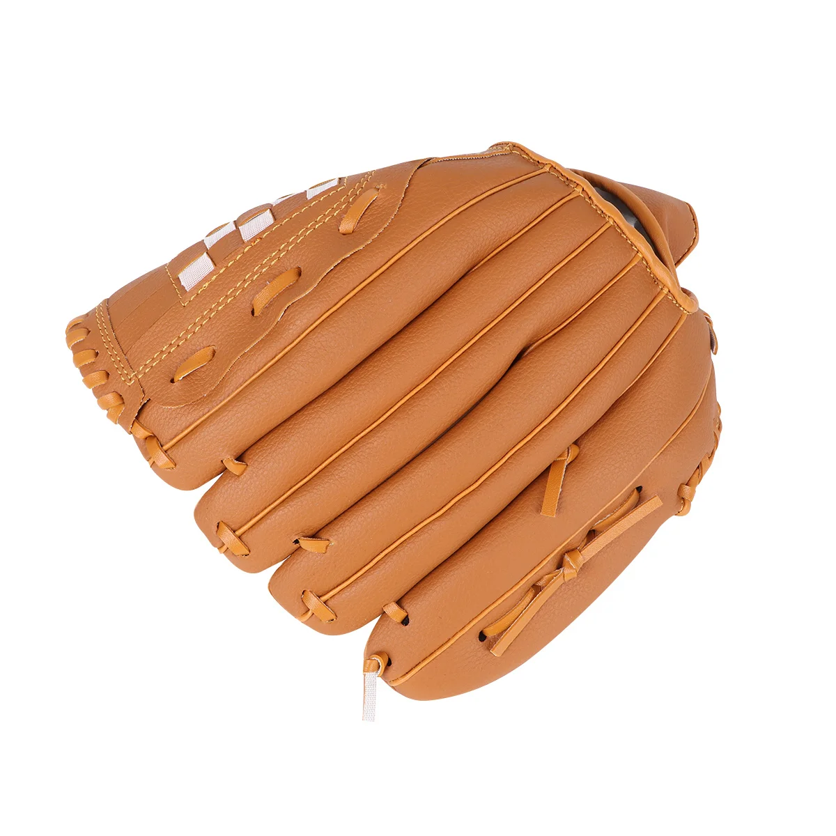 

11.5 Inch Yellow Left Hand Softball Baseball Glove Basket Weave Design Cushioned Palm Pad Adjustable -Action Heels