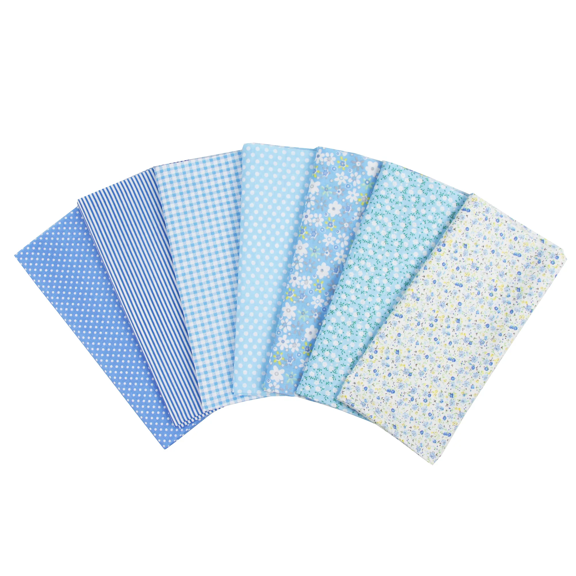 7PCS 25 X 25cm/50 X 50cm Squares Cotton Craft Fabric Cloths for DIY Bundle Patchwork Quilting Sewing Scrapbooking Art Craft