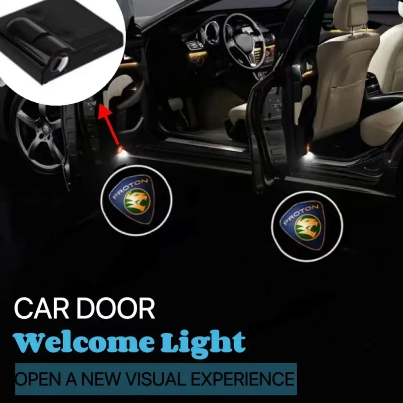 Para proton x50 x70 saga persona preve led logotipo da porta do carro luz hd laser bem vindo projetor lâmpadas sombra lâmpadas carro bons acessórios