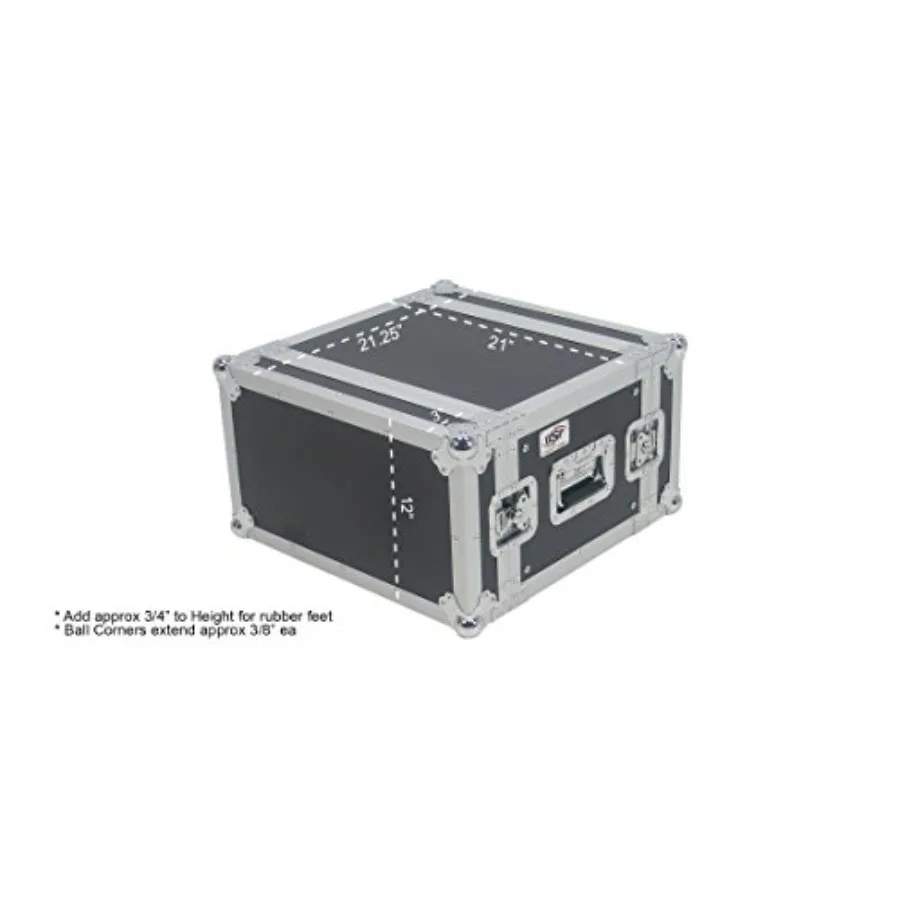 ATA Road Case für 6 Space Effects, 14 tiefschwarzes Metall mit robusten Innen- und sicheren Riegeln