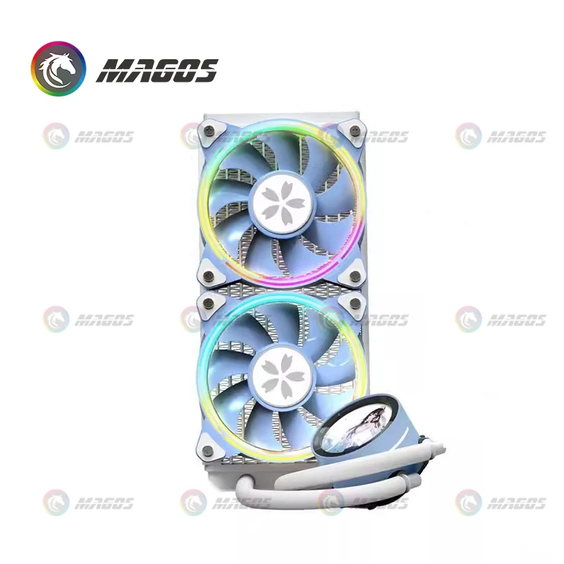 Yeston 240 CPU Watercooler AIO Sakura Liquid Cooler For Intel LGA 1700/115X/20XX  AMD AM5 Radiator Watercooling 5V RGB AURA SYNC