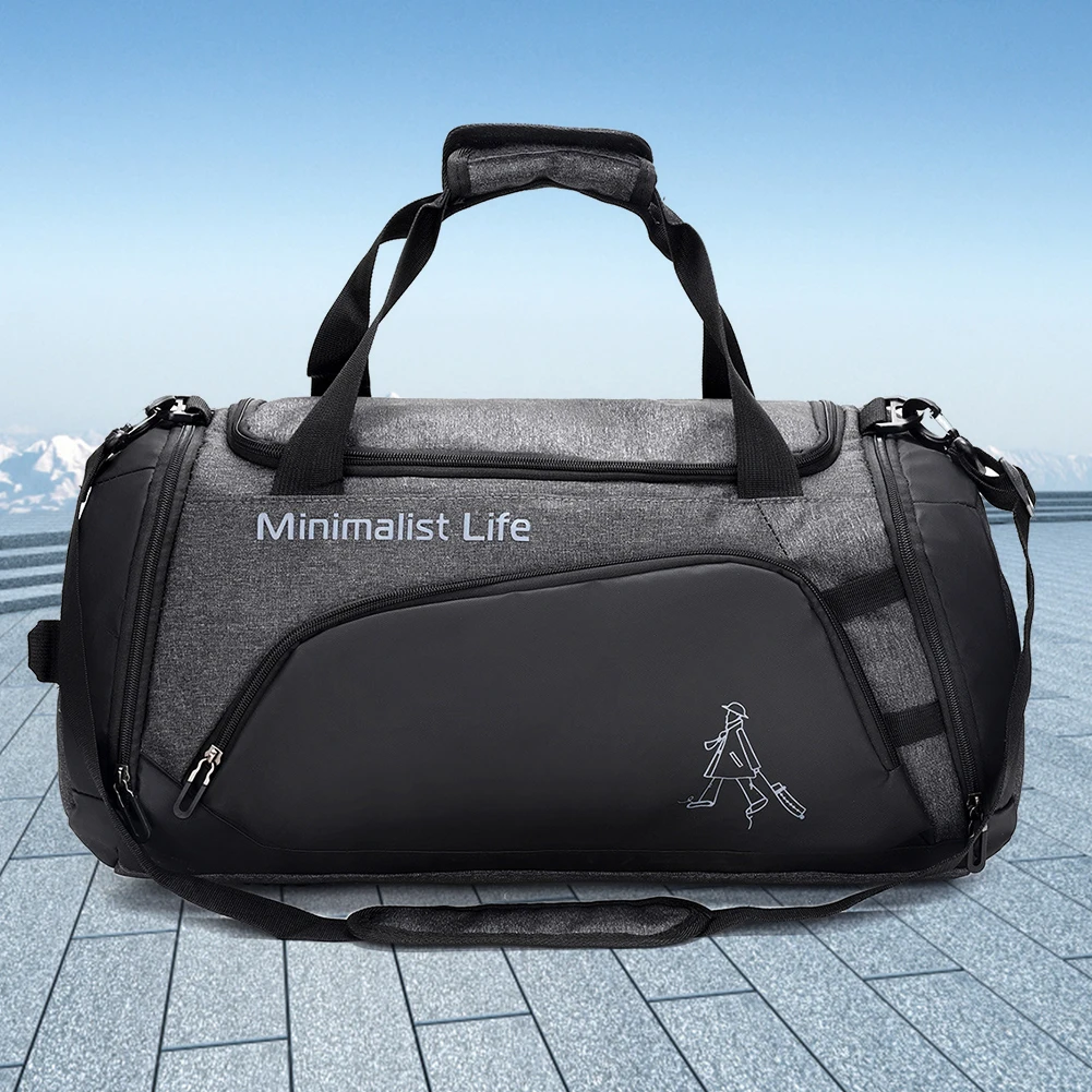 Nylon Waterproof Fitness Bag Men Women Sports Travel Bags Yoga Training Handbag Large Capacity Outdoor Camp Bag Crossbody Bag