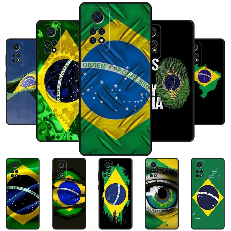 Funda de teléfono con bandera de Brasil para Redmi Note 11, EPro, 11S, 10T, 9S, Pro Max, 8 Pro, Xiaomi Mi 10, 11, 12X, 12S Ultra