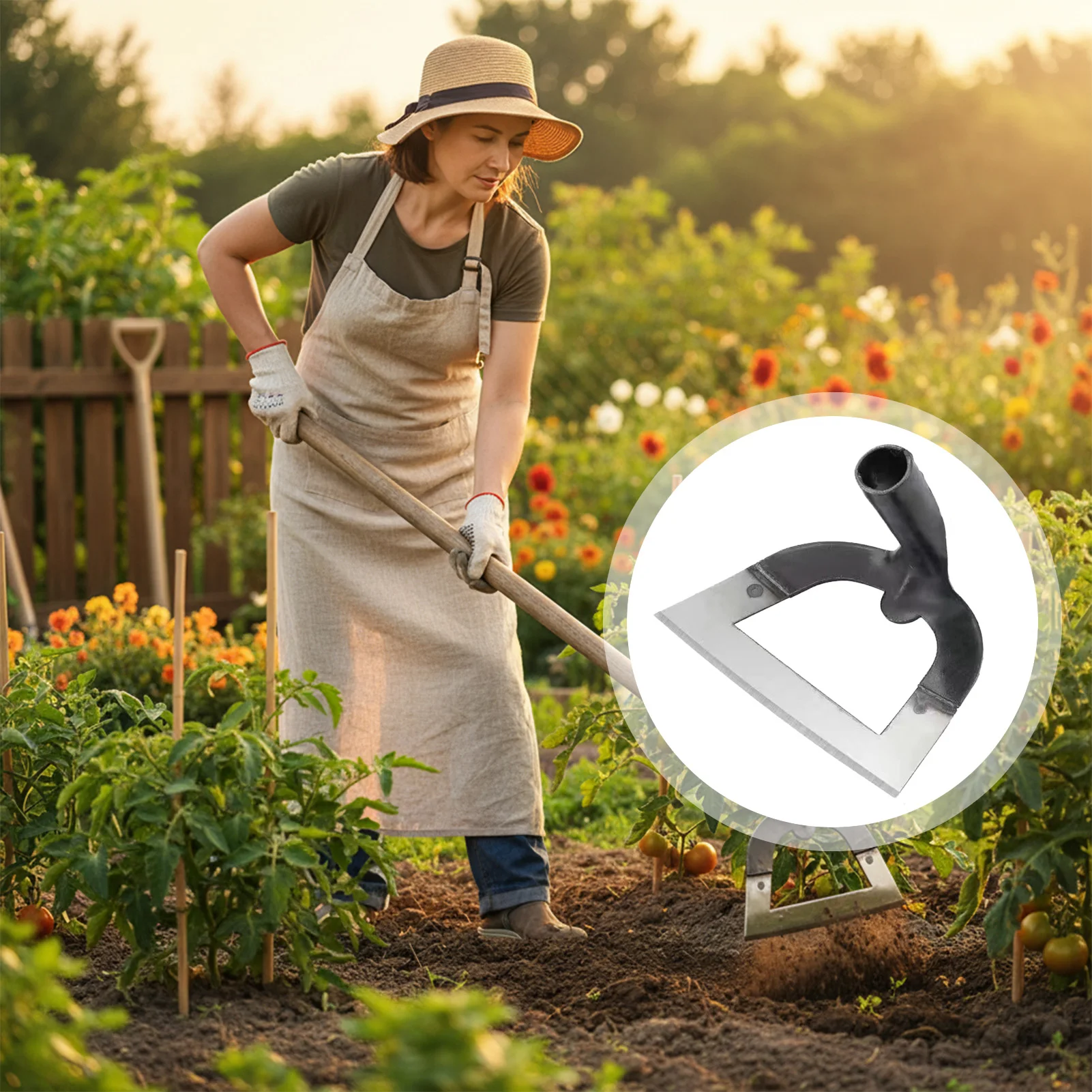 

Многофункциональный инструмент для рыхления почвы и удаления сорняков из марганцевой стали: кованая мотыга с утолщенным полым сердцевинным дизайном