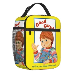 Custom Good Guys Chucky Lunch Bag uomo donna Thermal Cooler children's Play Doll Insulated Lunch Box per la scuola degli studenti