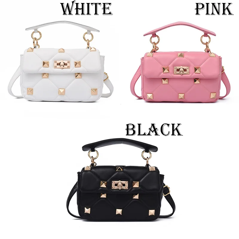 Pink Rievt Handbag For Women 2023 Woven Bags Evening Bags Female Small Corssbody Shoulder Bag For Party Girl  sacoche