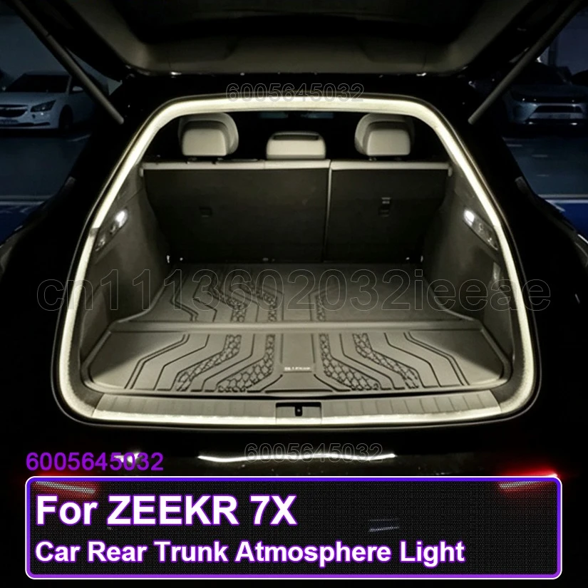 For ZEEKR 7X Car Trunk Light Modification Light Atmosphere Lights White Warm White Rear Trunk LED Light Bar Plug and Play Lamp