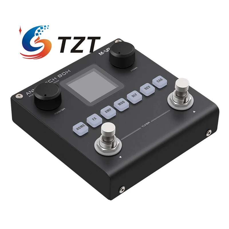 TZT M-VAVE ANNBLACK BOX Моделитель усилителей Процессор эффектов с цветным экраном 1,54 дюйма для гитары, баса и записи