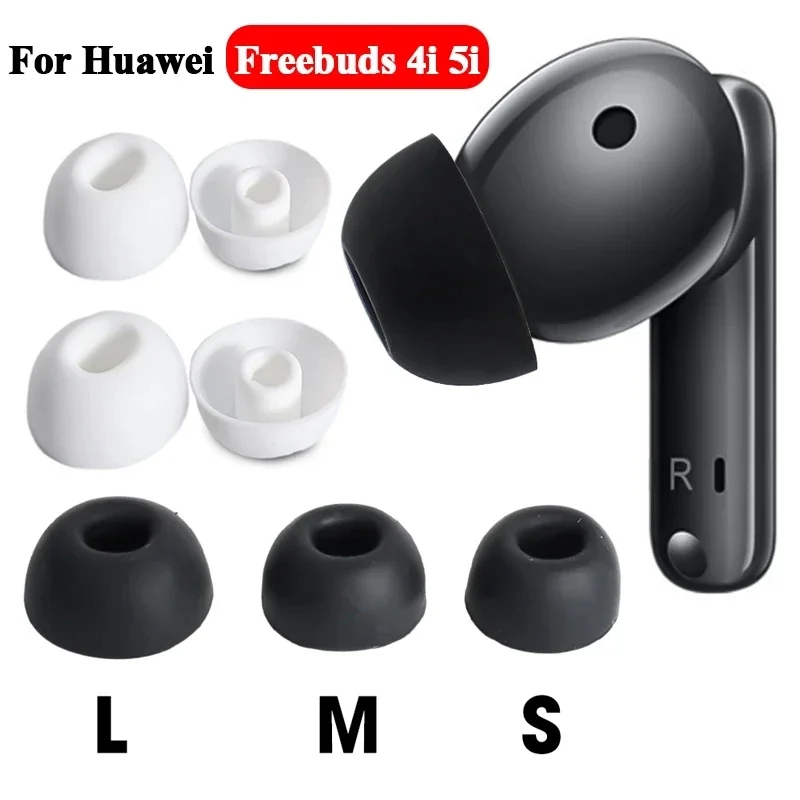 Almohadillas de silicona suave para auriculares Huawei FreeBuds 4i Freebuds 5i, reemplazo de aislamiento acústico, cubierta de tapones para los oídos, 3 o 1 par