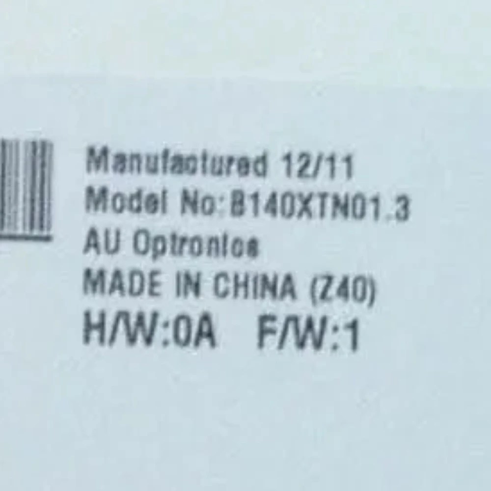 

B140XTN01.3 подходит для B140XW01 V0/V1/V2/V3/V5/V6/V7/V8/V9/VB BT140GW01 LP140WH1 LP140WH4 LTN140AT22 LTN140AT07 LTN140AT02 HSD140PHW1