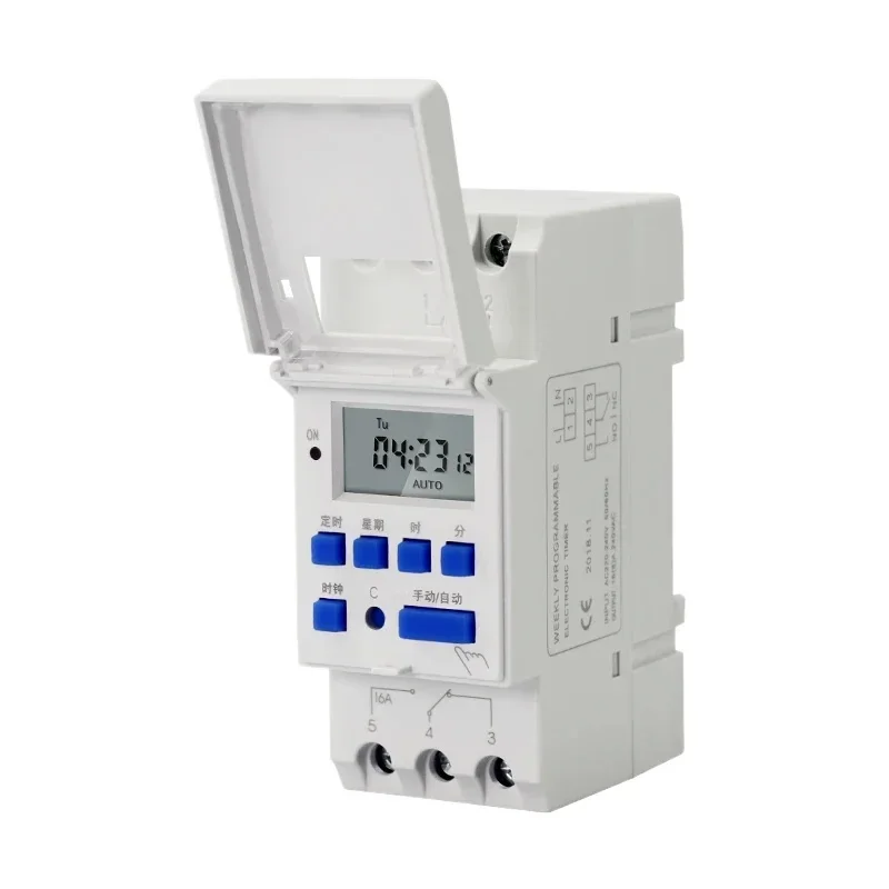 THC15A time controlled switch AHC rail mounted timer digital analog distribution box installation oktimer