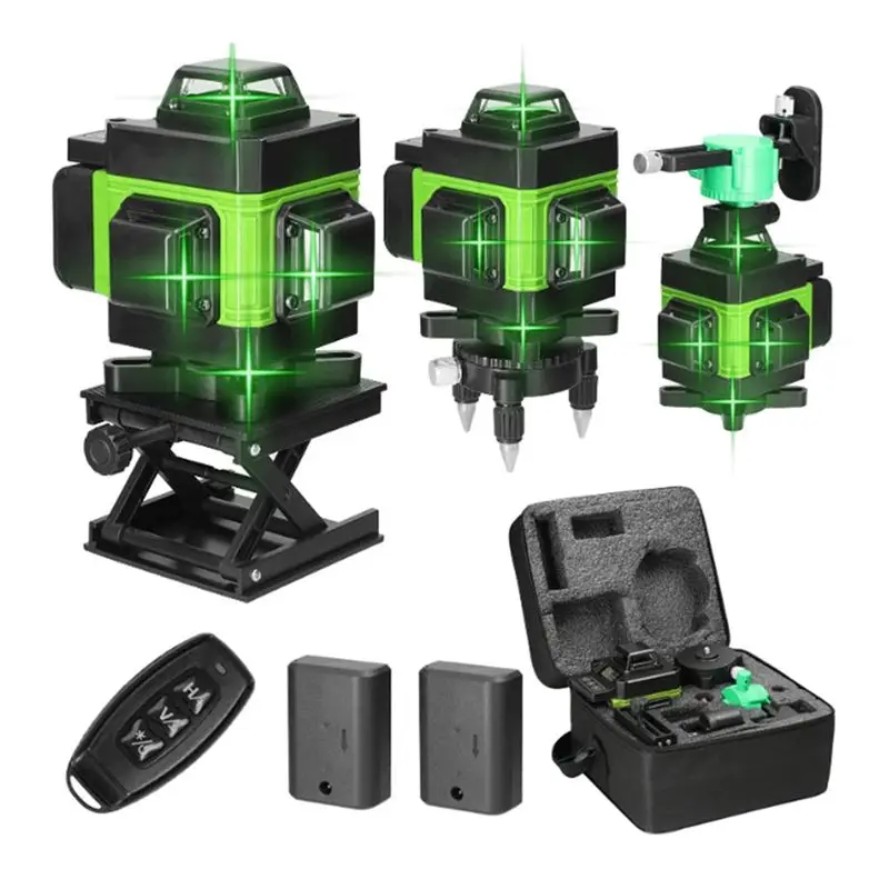 

（Special~4D 16 Lines Laser Level -Self-Leveling Machine USB Rechargeable Leveling Tool with Vertical Horizontal Lines -EU Plug