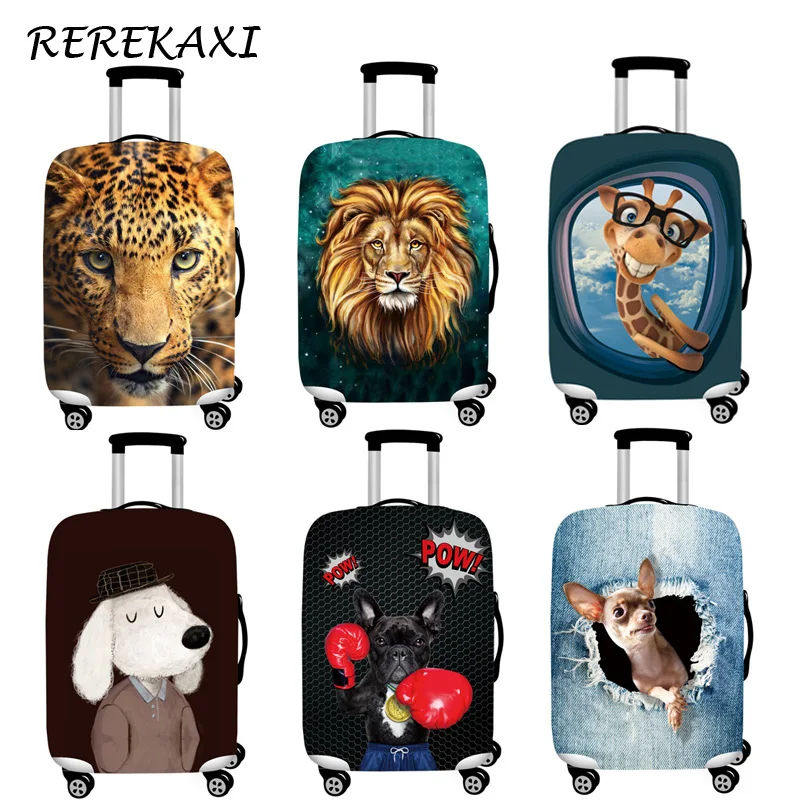 Suitcase Luggage Cover Animal Elastic Baggage Dust Protective Covers Trunk Case Cover For 18-32Inch Trolley Travel Accessories