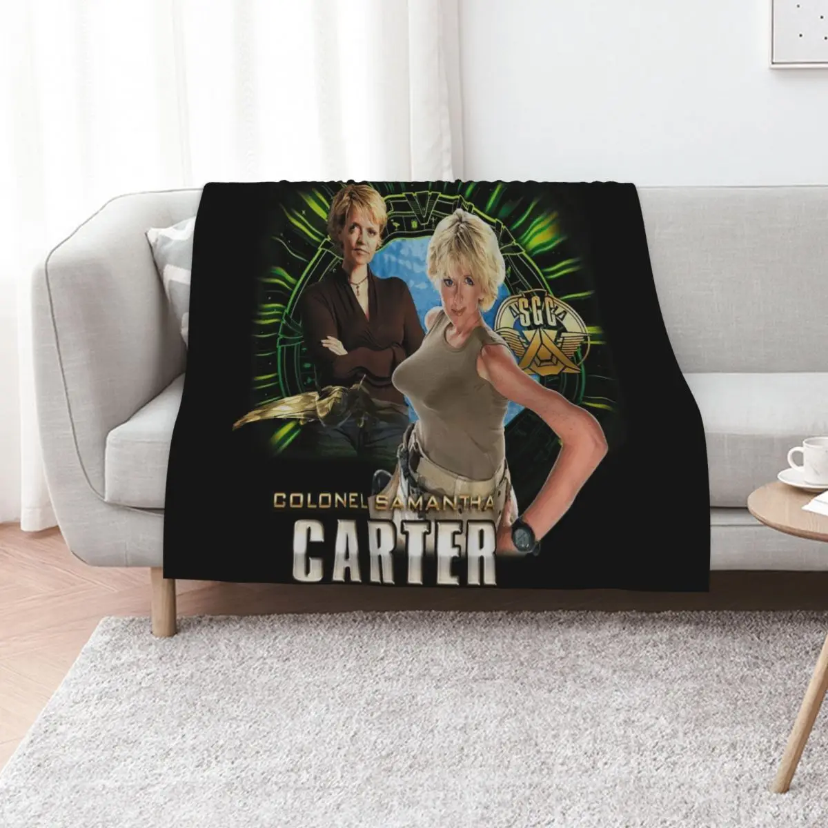 

Stargate SG1 Samatha Carter Throw Blanket For Sofa Thin Cute Decorative Sofa cosplay anime Blankets