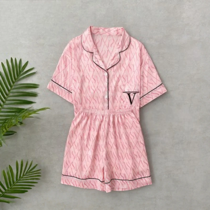 

Spring and summer new short-sleeved loungewear letter printing temperament casual pajamas women