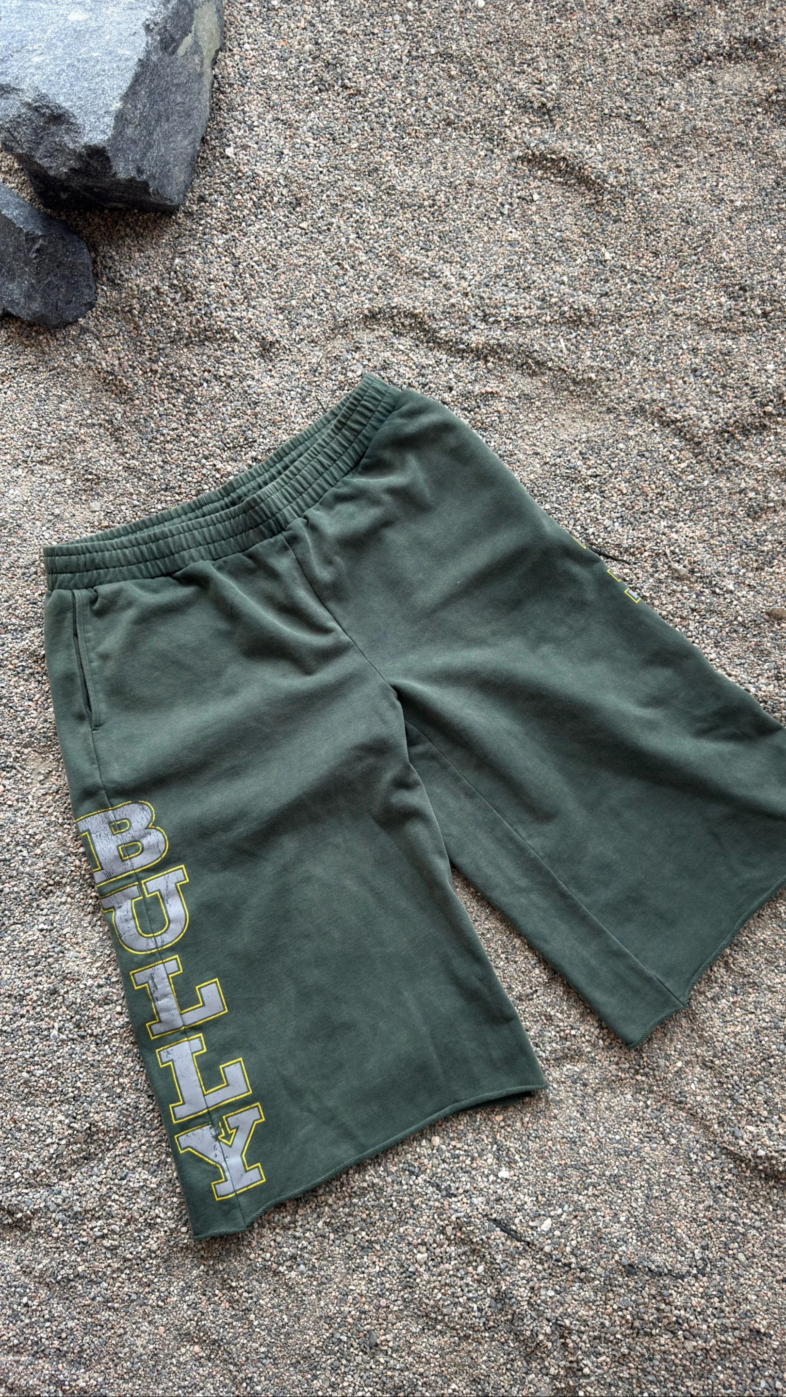 Y2K Retro Drawstring Shorts Print Reflective Distressed Bermuda Shorts American Casual Streetwear Unisex Baggy Sweatpants