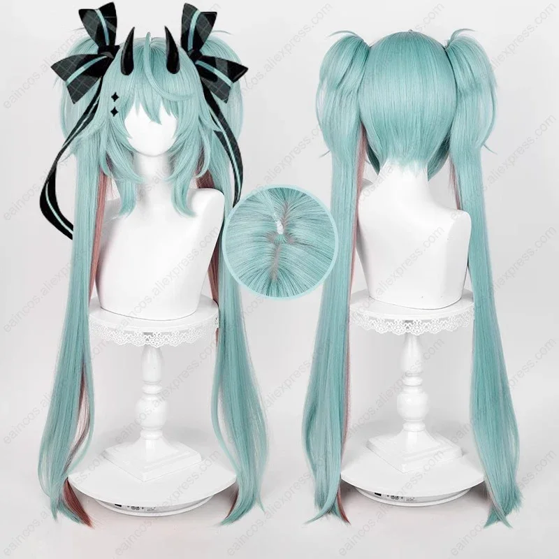 

2025 Miku Rascal Cosplay Wig 96cm Long Ponytails Wigs Heat Resistant Synthetic Hair Halloween Party Role Play Wigs