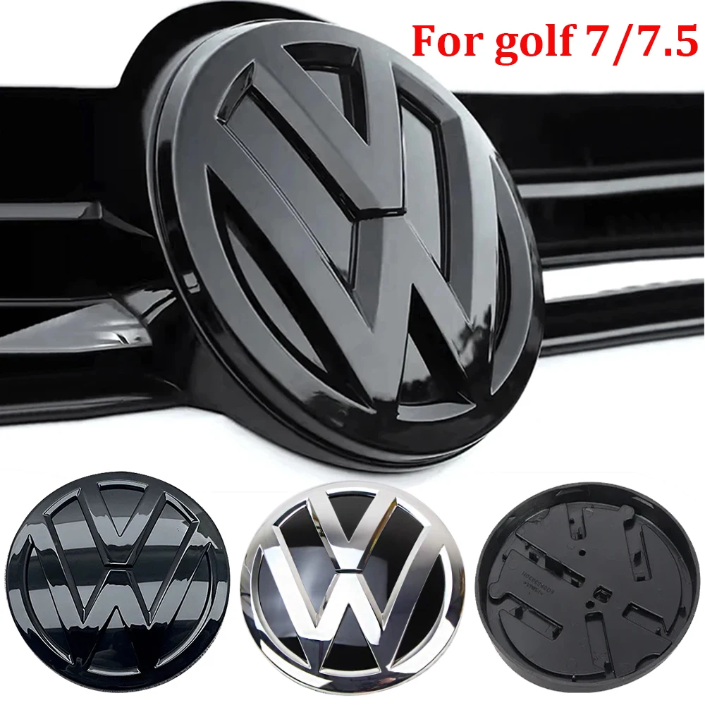 Volkswagen Front Grille Emblem 137MM car Rear Trunk Lid Badge Not damaging Auto logo For VW Golf 7 7.5 mk7 mk7.5 accessories