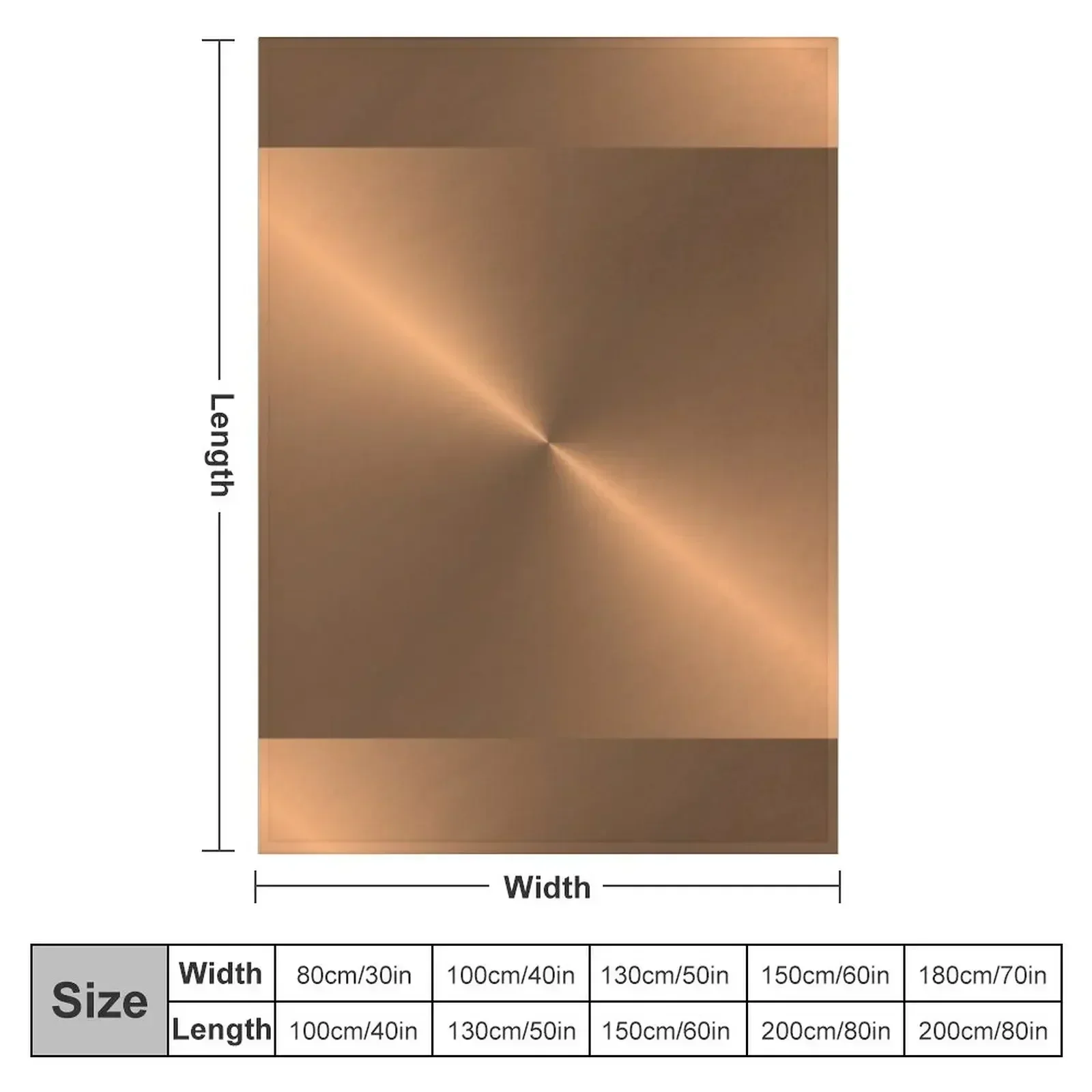 Brushed Copper Illustration Throw Blanket Personalized Gift Luxury Designer Vintage Blankets Sofas Of Decoration Blankets