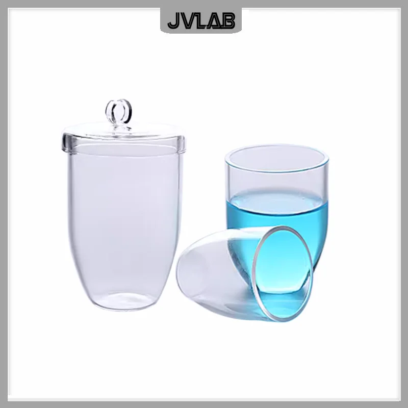 Quartz Crucible 25ML 30ML 50ML 100ML 150ML Acid Alkali Resistant High Light Transmittance Transparent Glass Crucible With Cover