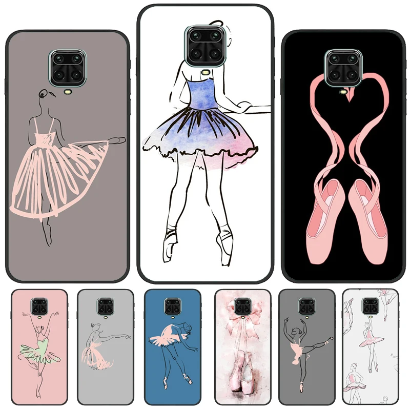 Ballet Dance Girl Ballerina Art Case For Xiaomi Redmi Note 12 Pro 8 9 10 11 Pro Note 12S 11S 10S 9S 9C 10A 10C 12C Cover