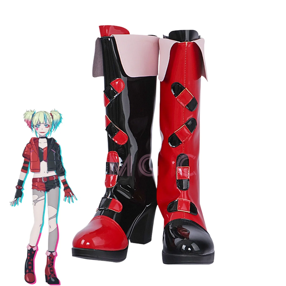 

Harley Quinn Cosplay Shoes Anime Chinese Style Halloween for men Game Role playing props