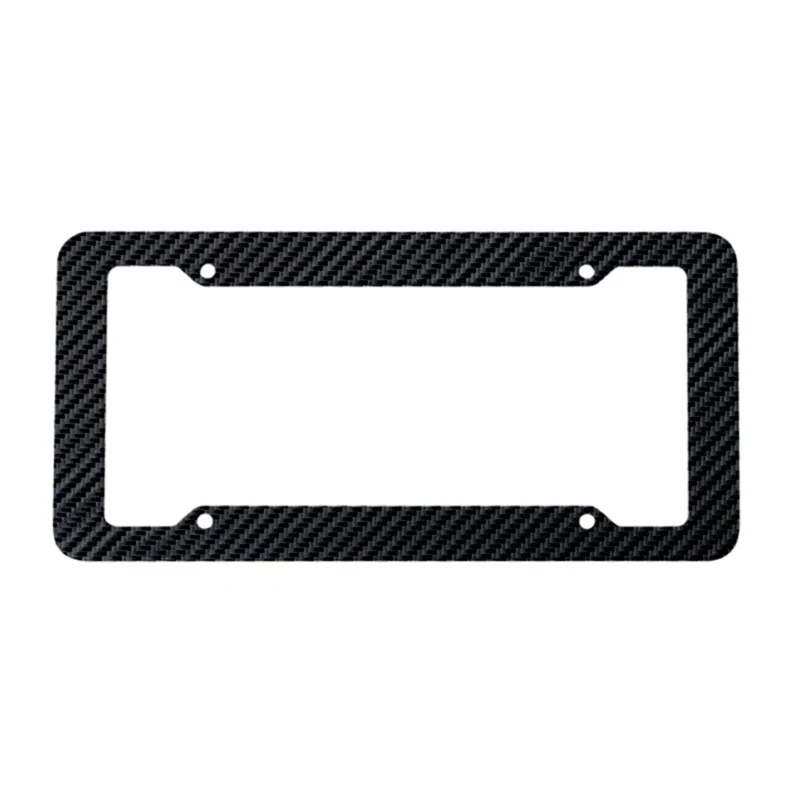 094D License Plate Frames, Black ABS Car Universal Car License Plate Bracket Holder. Rust-Proof