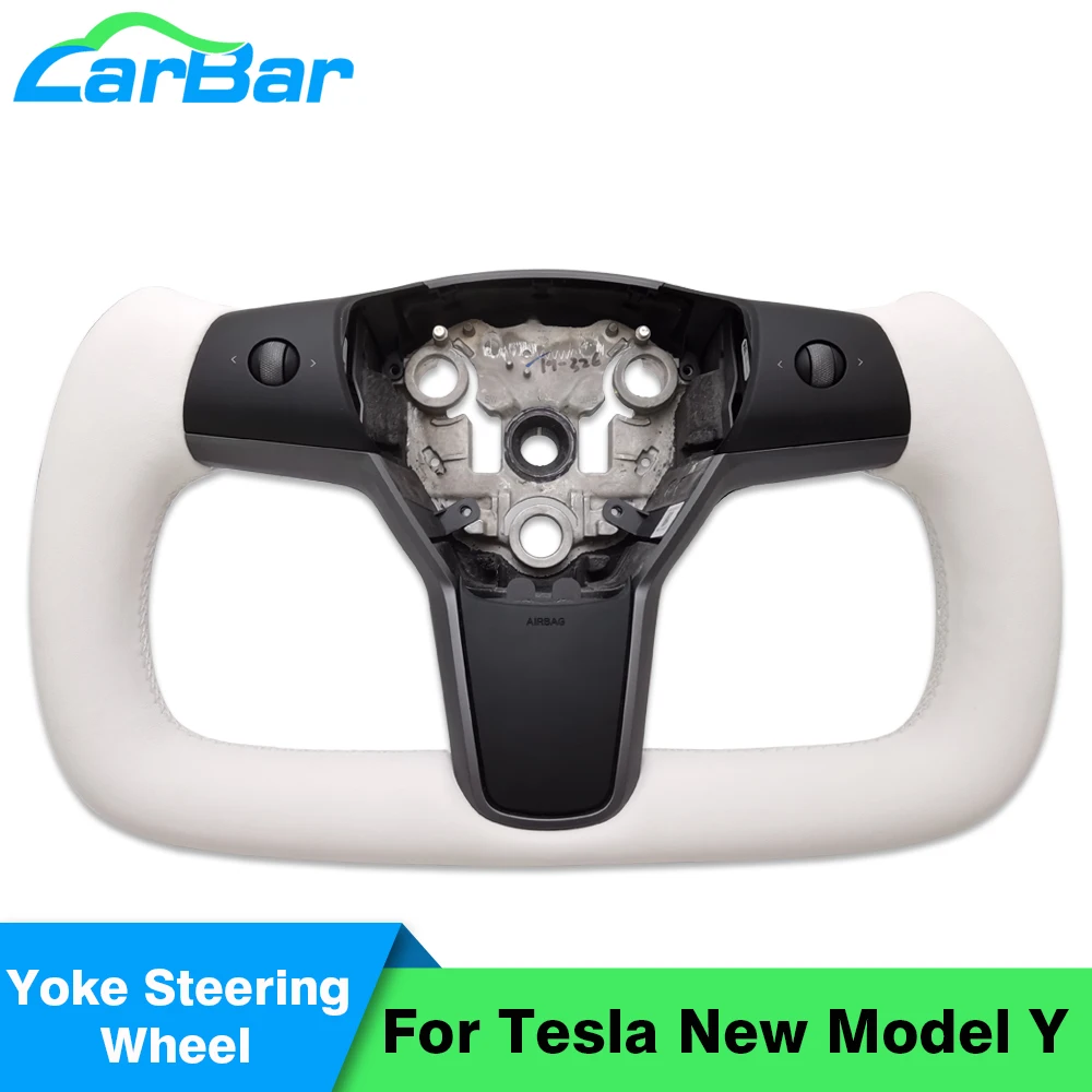 

Carbar For Tesla Model Y 2022 With Heating Yoke Steering Wheel Switch Auto Car Wheel