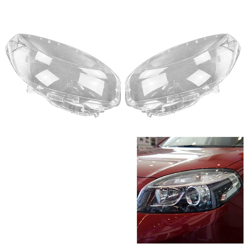 For Renault Koleos 2012-2015 Headlight Shell Lamp Shade Transparent Lens Cover Headlight Cover