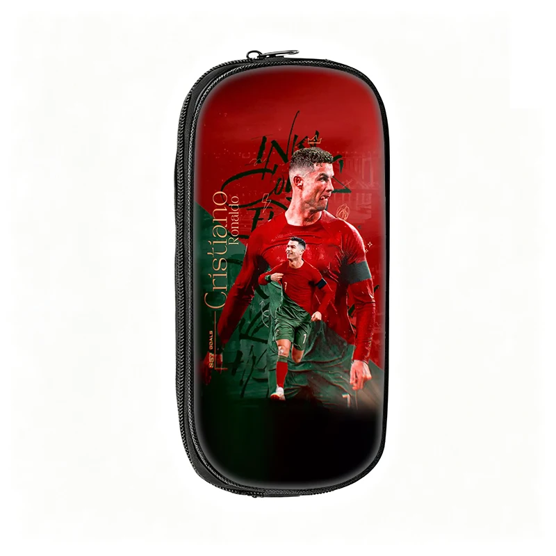Football Star Pen Bag Ronaldo Pattern Learn Pencil Case Best Gift makeup bag Student Travel Football Sport Pencil Pouch