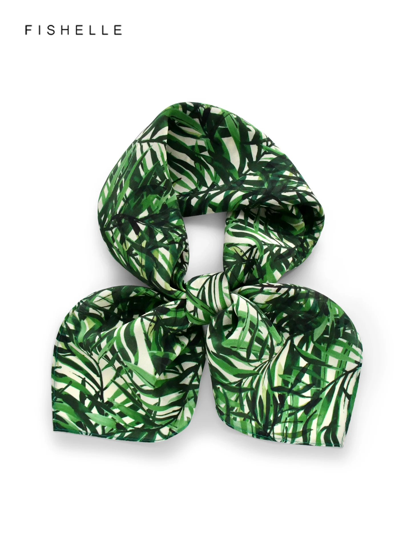 グリーンシルクスカーフ小さな正方形ショール女性用春秋マルベリーシルクお祝い誕生日ギフトエレガントな装飾アクセサリー