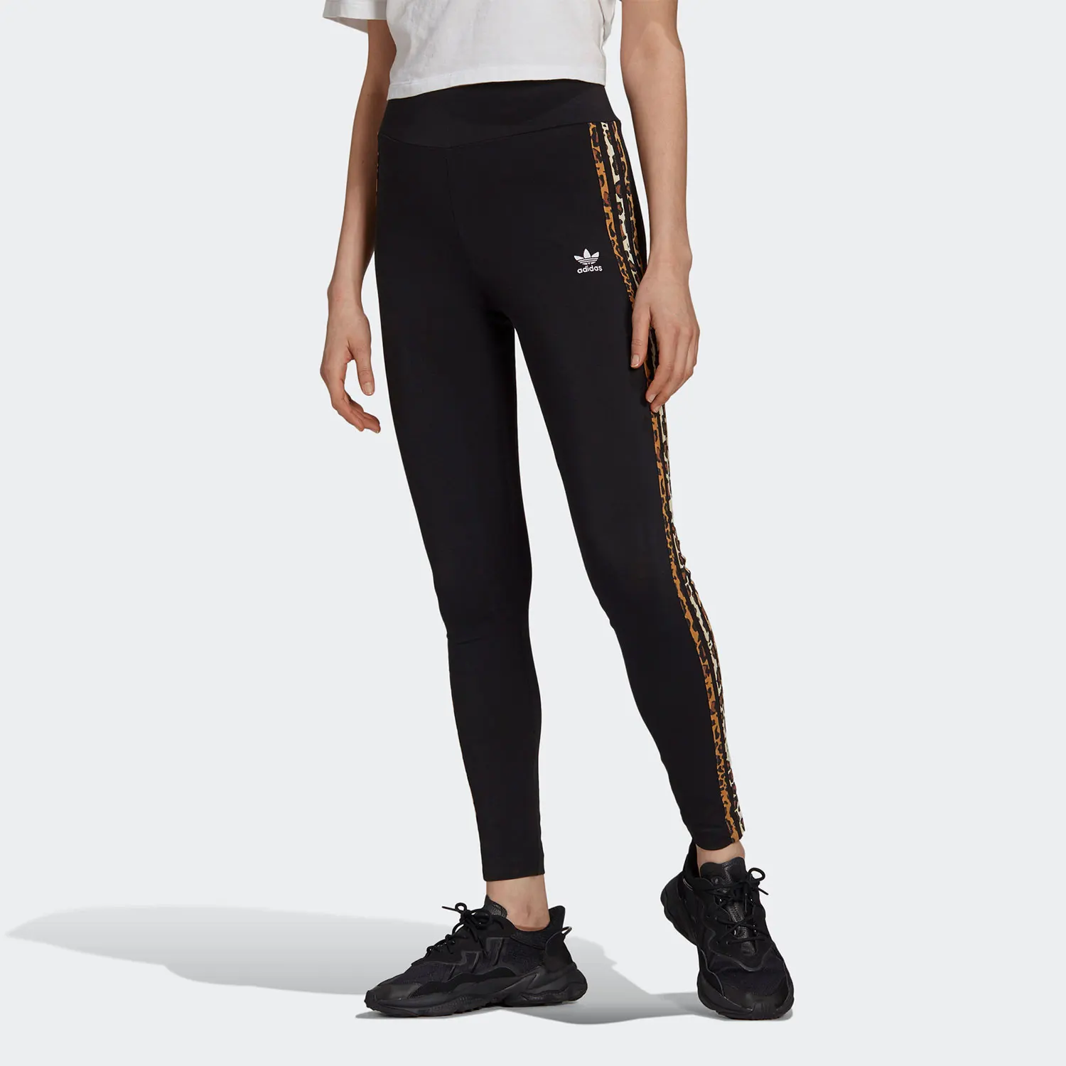 

Adidas Originals New Women's Leopard Print Casual Sports Tight Pants HB4767
