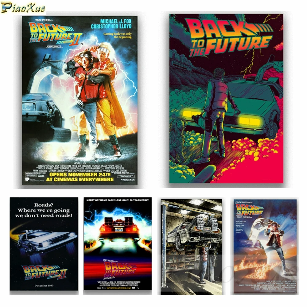 Back to The Future Retro Poster Diamond Painting Movie Mosaic Rhinestone Cross Stitch Kit Car Art Wall Picture Home Decor Craft