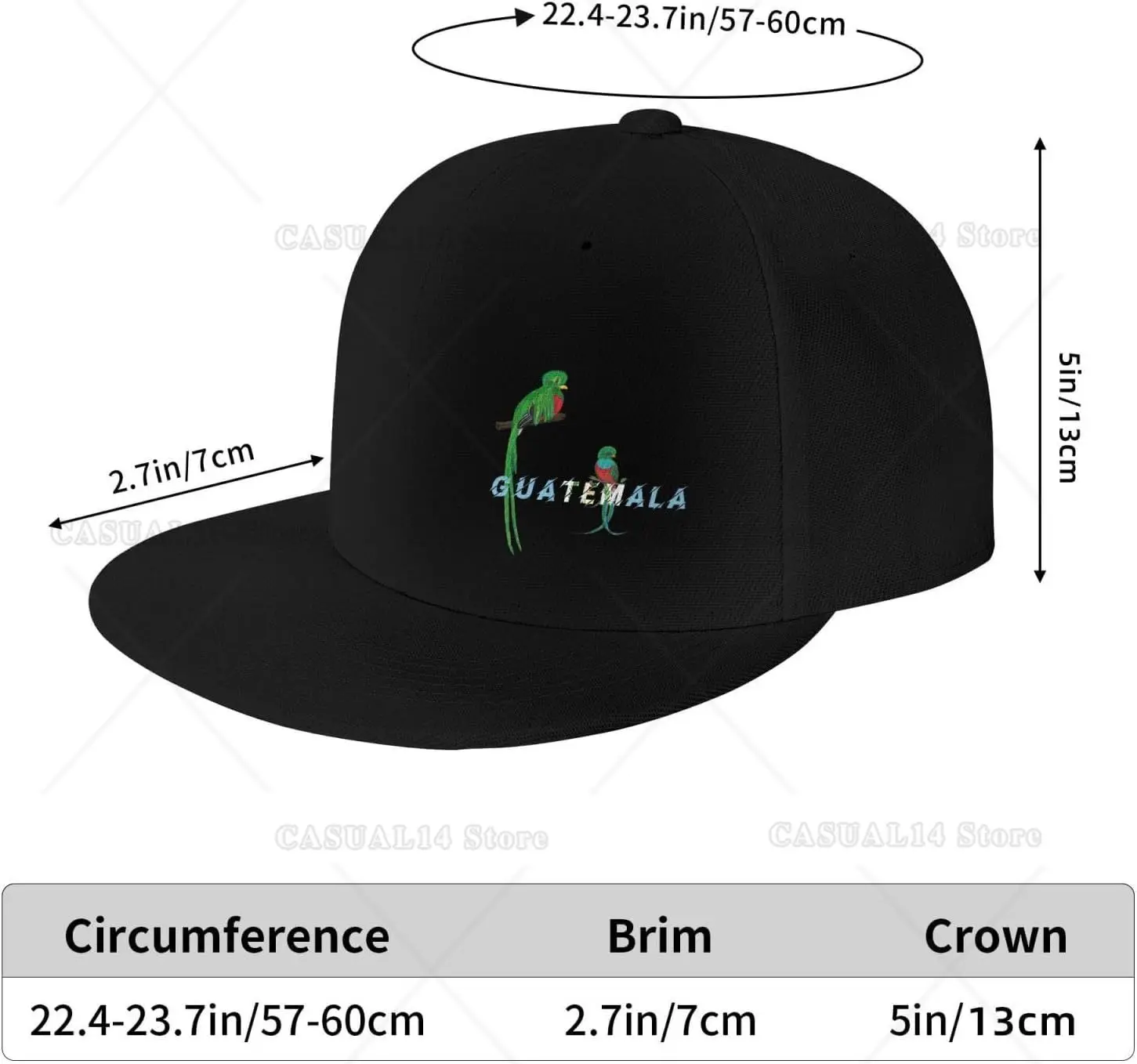 Guatemalan Flag Guatemala Quetzal Birds Outdoor Snapback Trucker Dad Hat for Men Women Sports Cap