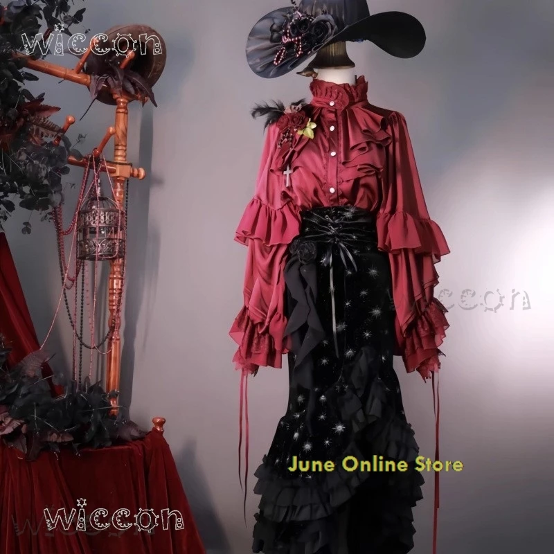 

Court Style Dark Gothic Princess Blouse Batwing Loose Long Sleeve Shirt Satin Standdisfraz anime déguisement