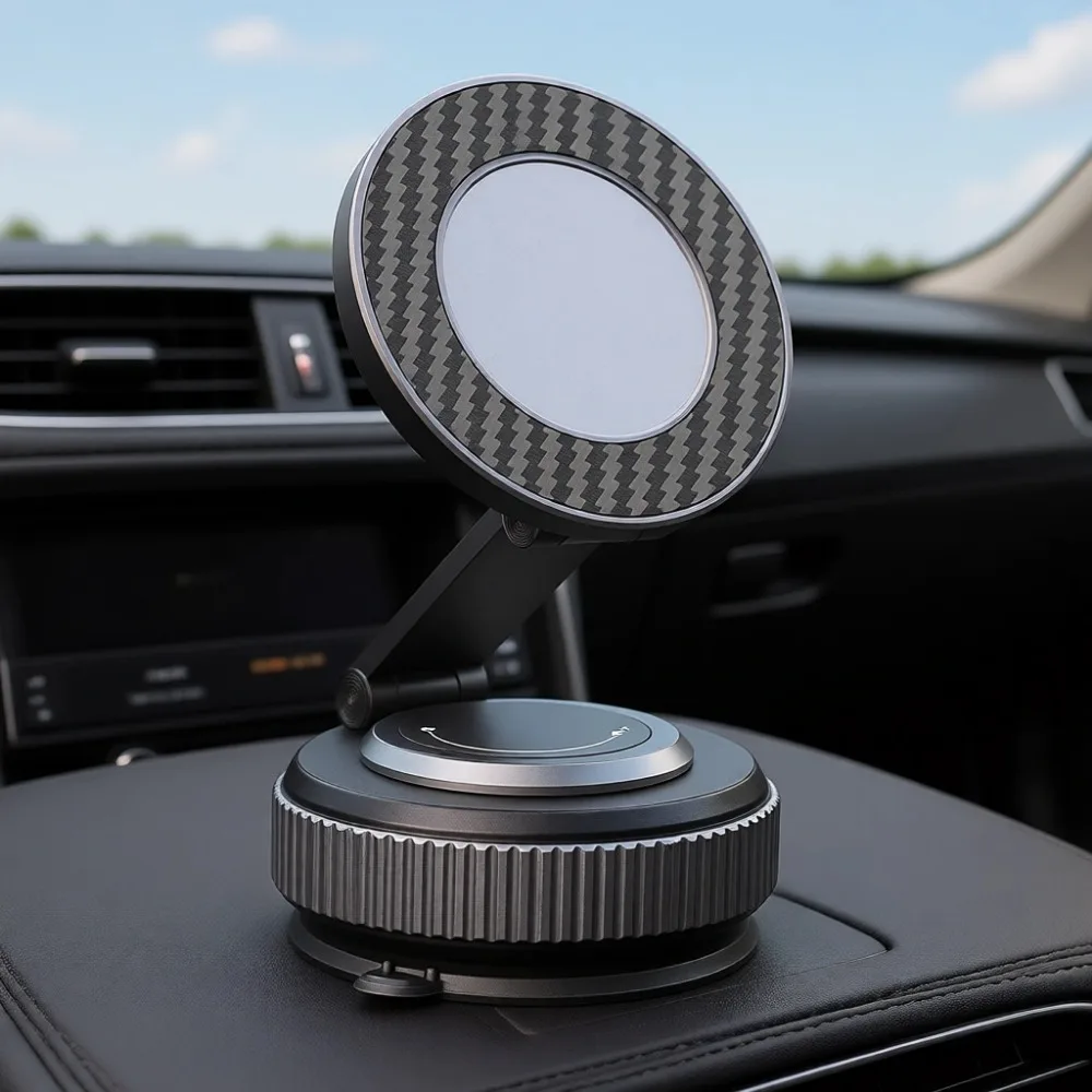 

Magnetic Car Phone Holder 360 Foldable Alloy Ultra Stable Suction Dashboard Windshield Universal