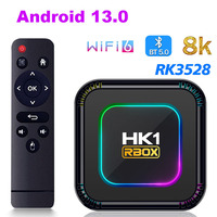 Android 13 HK1 RBOX K8 TV BOX 4GB 128GB/64GB/32GB RK3528 2.4G 5G Dual WIFI BT5.0 8K Smart Media Player Set Top Receiver 2G 16G