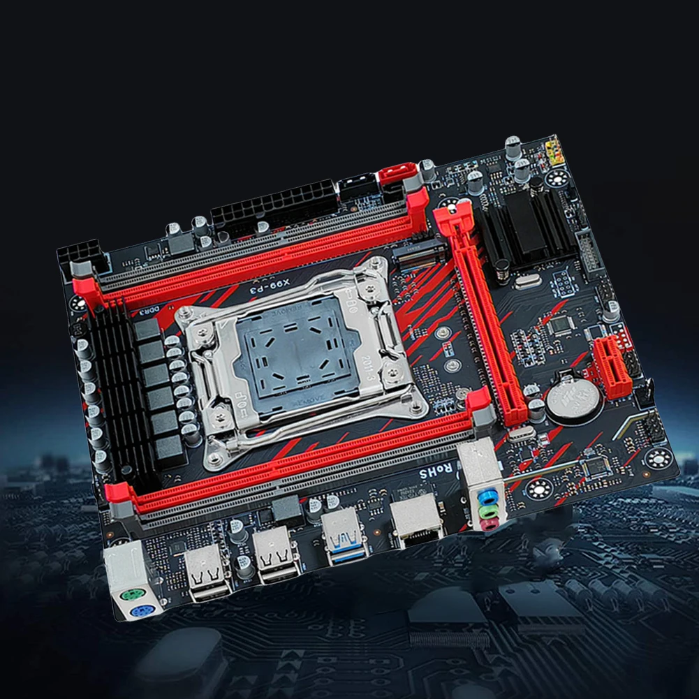 Computer Motherboard 128GB RAM DDR3 ECC Desktop Server Motherboard E5 2666 V3 LAG2011-V3 Motherboard Set M.2 Port NVME/SATA ATX