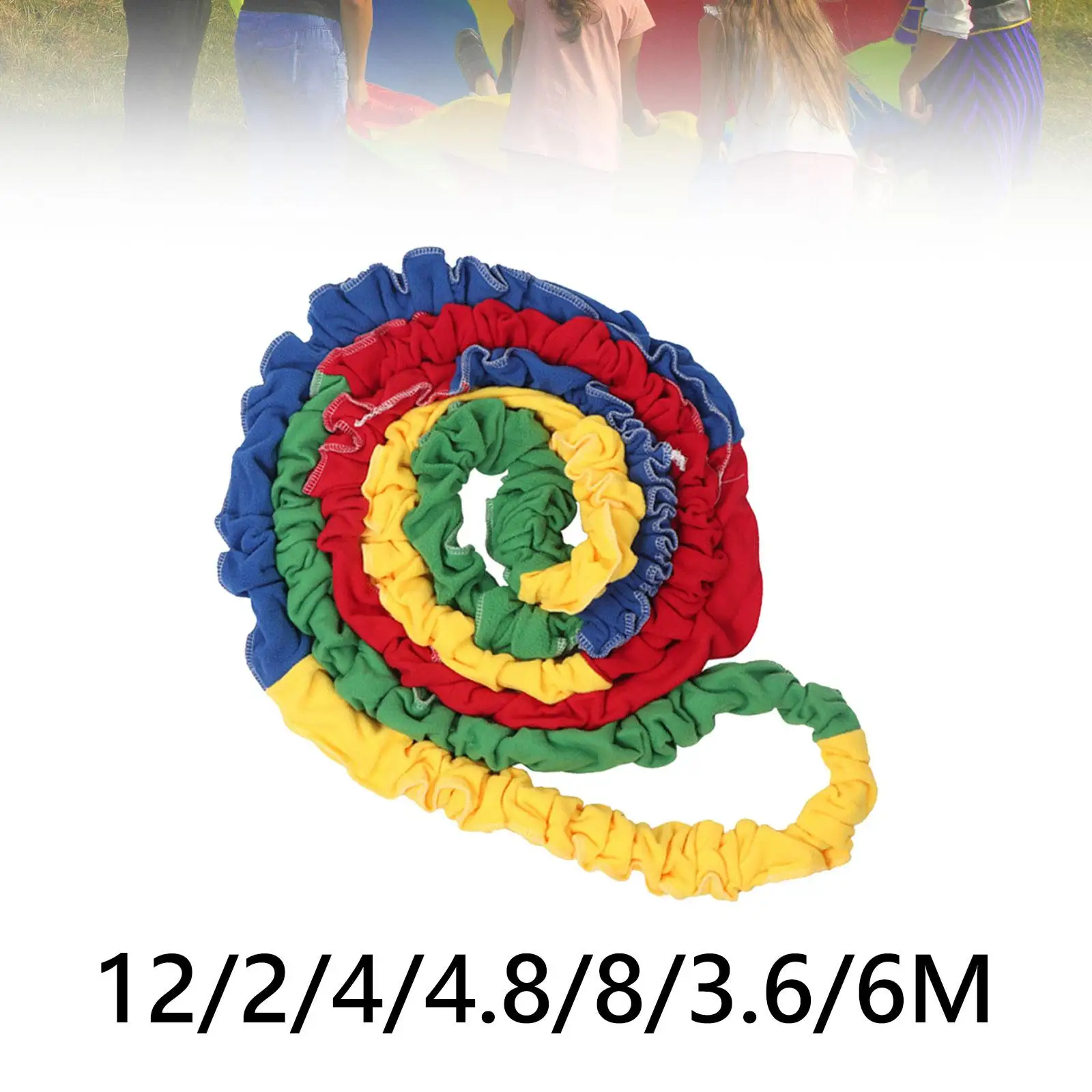 Corda elastica cooperativa premium Movimento dinamico Colore arcobaleno Gruppi Gioca a attività al coperto Fascia di resistenza portatile per bambini