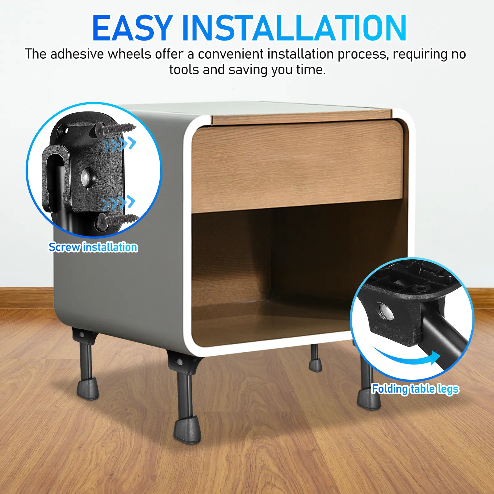 4Pcs Iron Folding Table Legs Heavy Duty Modern Furniture Legs for Dining Table Night Stand End Tables Foldable Sturdy image 3